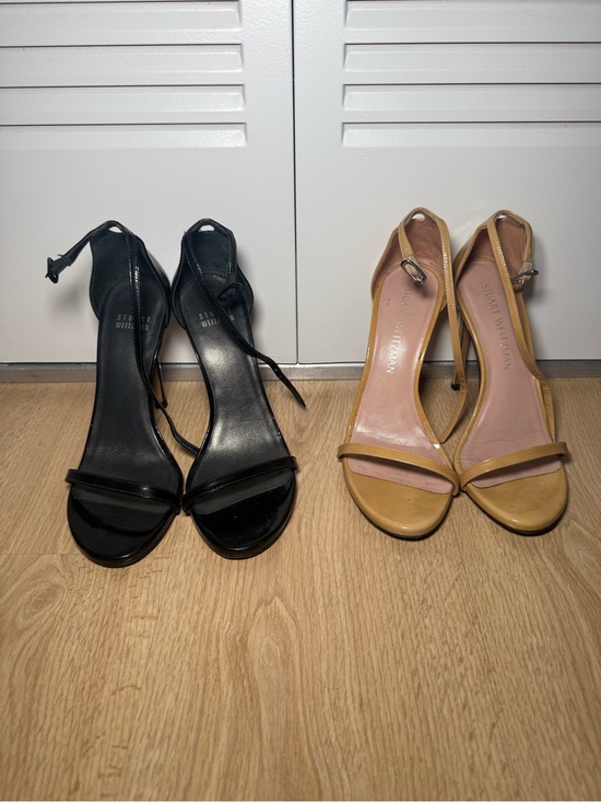 Stuart Weitzman Shoes - Lot of 2 Stuart Weitzman Women's Two-Pair Dress Sandals — Black & Tan